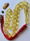 Natural Baltic Amber 22g  Islamic Prayer Rosary Barrel 33 Beads Tasbih Misbaha