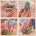 Tonecheer 3d Puzzle Diy Book Nook Kit Sakura s Travel