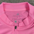 Adidas Women   s Short Sleeve Cycling Jersey Size Medium Hm6423 Pink Full Zip