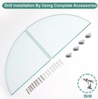 Glass Corner Shower Shelves tempered Floating Glass Shelves Wall Mount shower  