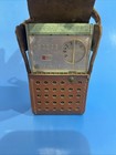 Vintage Mid Century Philco T66-128 6-transistor Radio In Leather Case - For Part