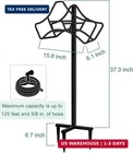 Garbuildman Garden Hose Holder With 3 Spikes  Freestanding Metal Hose Stand For