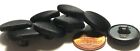 8 Vintage Black Satiny Sheen Fabric Metal Base Shank Buttons 19mm 3 4  12232
