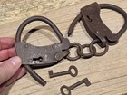 Antique Vintage Style 1904 Judd Iron Handmade Handcuffs Shackles