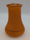 Stunning Vintage Czech Art Frosted Orange Glass Vase Art Deco
