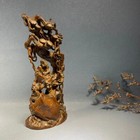 Chinese Antique Boxwood Carved Exquisite Damo Figure Statue Sculpture Art Pine