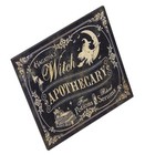 Hagatha s Witch Apothecary Halloween Spooky Sign Shelf Sitter Wall Decor 5  X 5 