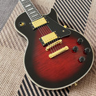 Custom Shop Black Red Electric Guitar Gold Color Hardware In Stock Free Shipping