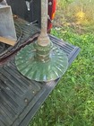 Porcelain Radial Wave Street Barn Gas Station Light Fixture With Arm See Photo