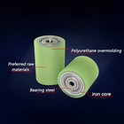 Pu Polyurethane Steel Core Roller With Two Bearing Guiding Wheel Flat Belt Idler