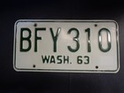 1963-1964 Washington License Plate Pair For Yom  original Condition Hot Rod 