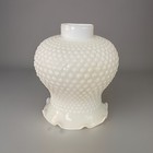 Vintage White Milk Glass Hobnail Lamp Shade  Globe Fitter 1 1 2  Euc
