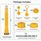 Gas Can Spout Replacement Kit - 3 Flexible Nozzles   Caps Leak-proof