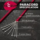 Teceum Paracord Rope Type Iii 550 - Tactical Mil-spec - Outdoor Para Cord