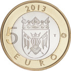 2013 Finland     5 Euro Bu Coin - Provincial Buildings  Finland Proper  cathedral 