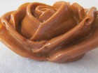 4 Vtg Plastic Rose Flowers 50x33x20mm Flatbacks Cabochons Jewelry Design Craft 2