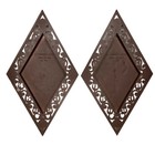 Syroco Mid Century Wall Plaques Decor Faux Burl Wood Decorative Regency Style