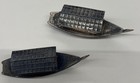 Lot Of 2 Japanese Sterling Silver 950 Sampan Boat Taxi Salt   Pepper   Vntg