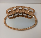 Vtg Matson Gold Tone Ormolu Mirrored Vanity Tray For Lipstick  Perfume   Jewelry