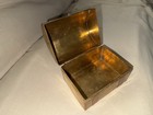 Vintage Brass And Copper Decorative Treasure Chest Box  Jewelry Box