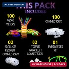 205 Pcs Glow Sticks Party Pack - Neon Glow Supplies For Kids  Birthdays