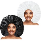 Super Jumbo Shower Cap 2 Pcs Waterproof Hair Cap Long Thick Curly Hair New