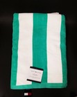 New Tommy Hilfiger Green white Stripes 100  Cotton Bath beach Towel-36  X 68 