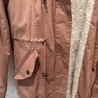 Love Tree Jacket Womens Small Pink Cotton Sherpa Lined Faux Fur Hooded Parka