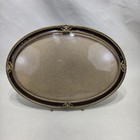 Antique Oval Curved Glass Photo Frame Brass Metal Stand Up Picture Frame Ornate 