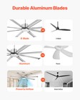 72 In Reversible Ceiling Fan With Light 6-speed Remote Control Brushed Nickel