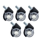 5 Pcs 2 In Office Chair Replacement Rubber Heavy Duty Swivel Caster Wheels 360  