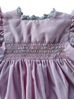 Vintage Early 1990s Pink Smocked Floral Lace Dress 0-3 Months 