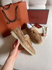 Loro Piana Suede Summer Charms Walk For Women Brown Loafer Size Eu 38 Us 7 5