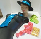  Metallic Foil Spandex Tie   Hatband Colors Neons Dance Costume Accessory 