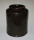 Old Antique Vtg 19th C 1800s Redware Pottery Jar Beautiful Glaze Very Nice