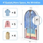 9pcs Clear Garment Bag Hanging Clothes Travel Coat Suit Dress Storage Dust Cover