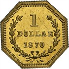 1870 G 1 California Gold  Eagle   Unknown Maker   Bg-1118    Interesting Variety