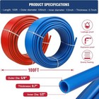 1 2  100ft Pex Tubing No O2 Barrier  red blue 