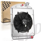 3-row Aluminum Radiator Shroud Fan Fit 1941-46 Chevy Truck Pickup Small Block V8