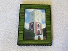 Unique Gun Metal And Green Enamel Picture Frame For 4  X 6  Photo Mint Condition
