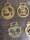Lot Of 11 Vintage Brass Metal Bridal Medallions 