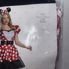 Disney Minnie Mouse Glam Red Classic Costume Dress For Women Large 12-14