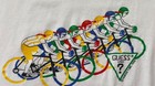 Vintage 80s Guess Marciano Cycling T-shirt Rare Graphic Tee White Large America