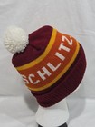 Schlitz Beer Toboggan Hat Mens Os Burgundy Good Vintage 70s Pom Beanie Retro