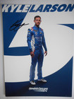 Kyle Larson Autographed 2022  5 Hms Chevy Cup Champion 6x8 Hero Card postcard