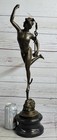 Nude Flying Mercury Bronze Statue Marble Sculpture Art Roman Mythical Decor Sale