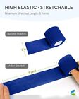 6 First Aid 2  X 5 Yds Self Adhesive Bandage Rolls Wrap Blue Medical Wound Tape