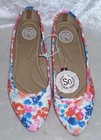 Womens Shoes So Hitide Flats Floral Size 6  6 5  7 5  8 5 New
