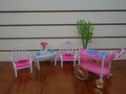 Gloria barbie Size Doll  Furniture  4 Set Of  Dining tea  Fridge   Kitchen