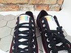 Converse Chuck Taylor All-star Men Sz 11 Black White Red Rainbow Logo Low